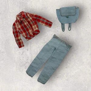 Vintage Mattel 1973 Barbie Get Ups N Go #7702 Outfit Bright Gear For Camping Out